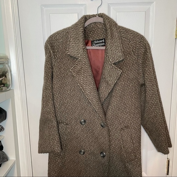 VINTAGE Edward Chapman 100% Mohair Long Peacoat 10 - Picture 6 of 12